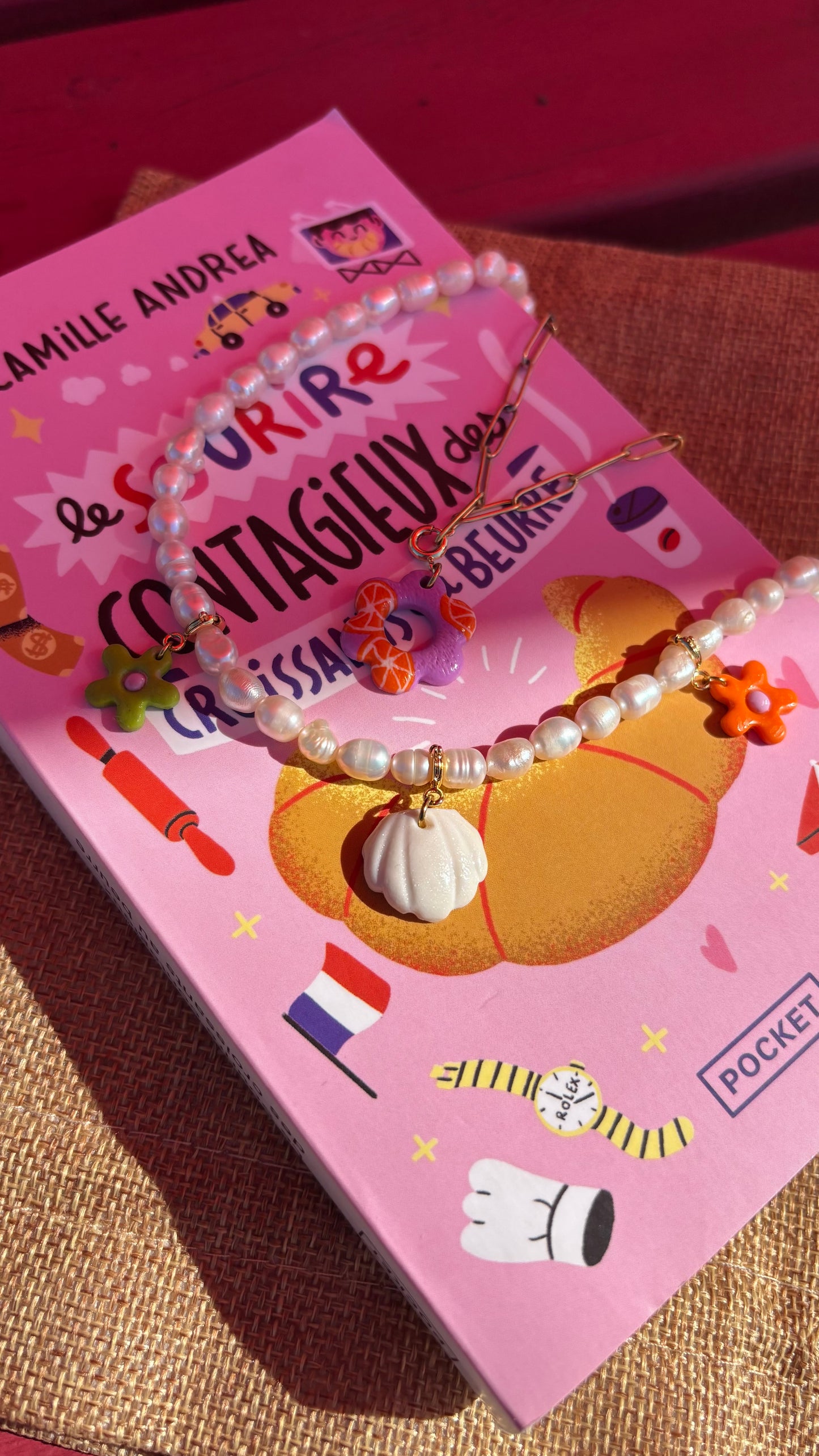 Collier Perles d’eau douce Aurora - charms personnalisables