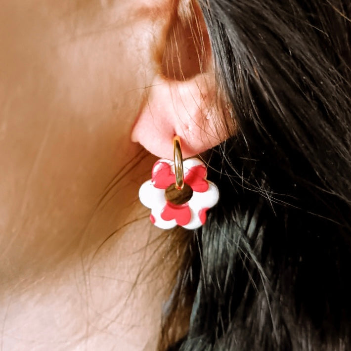 Boucles d'oreilles Red LOVE