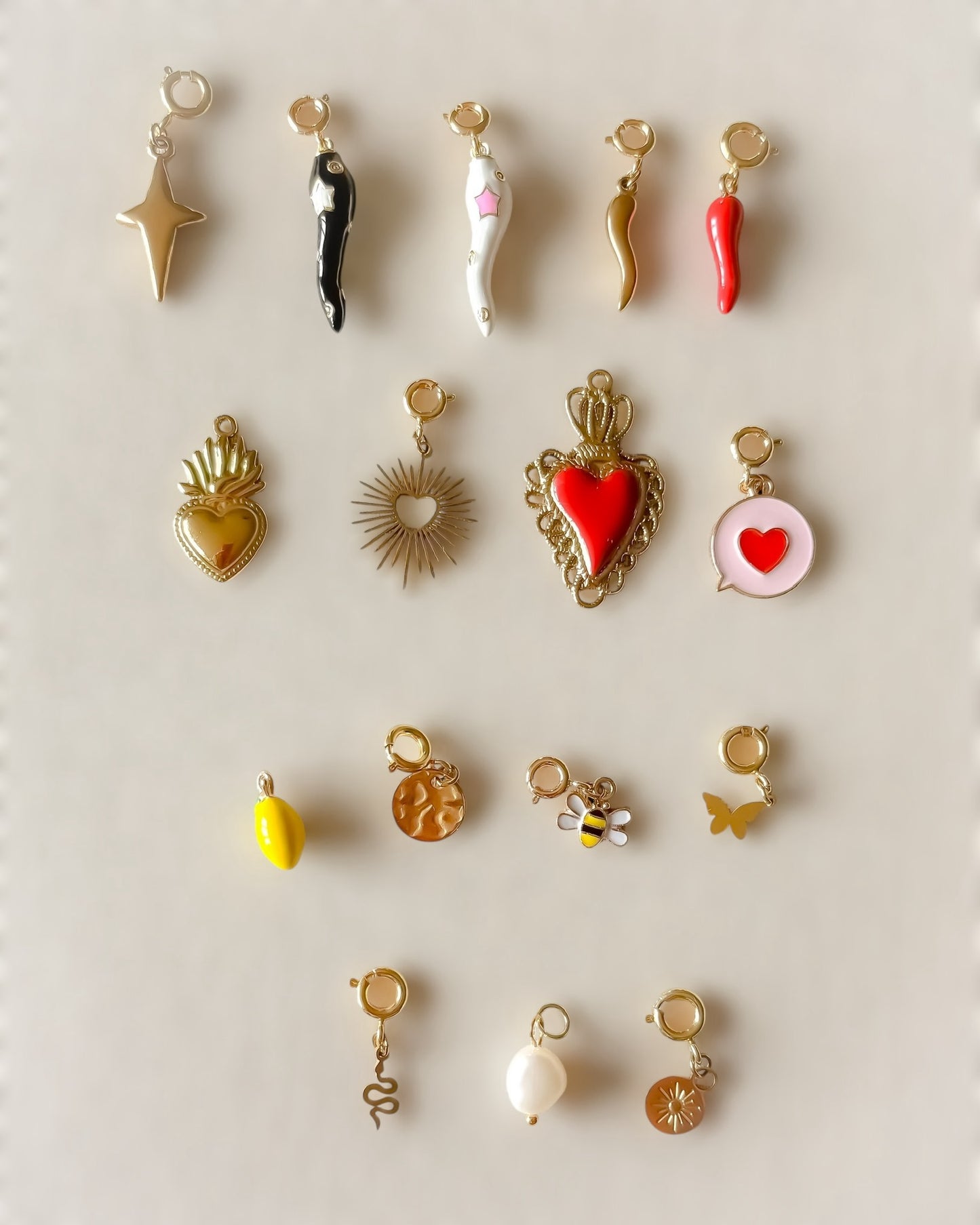 Charms Acier inoxydable Or