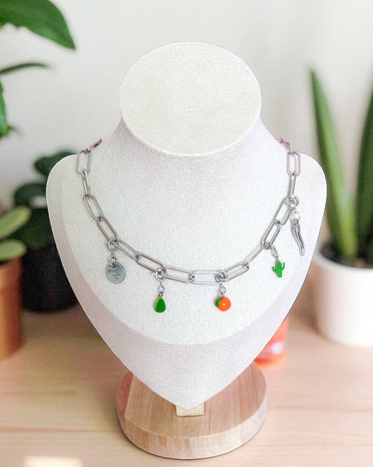 Collier Argenté Mafalda L - charms personnalisables