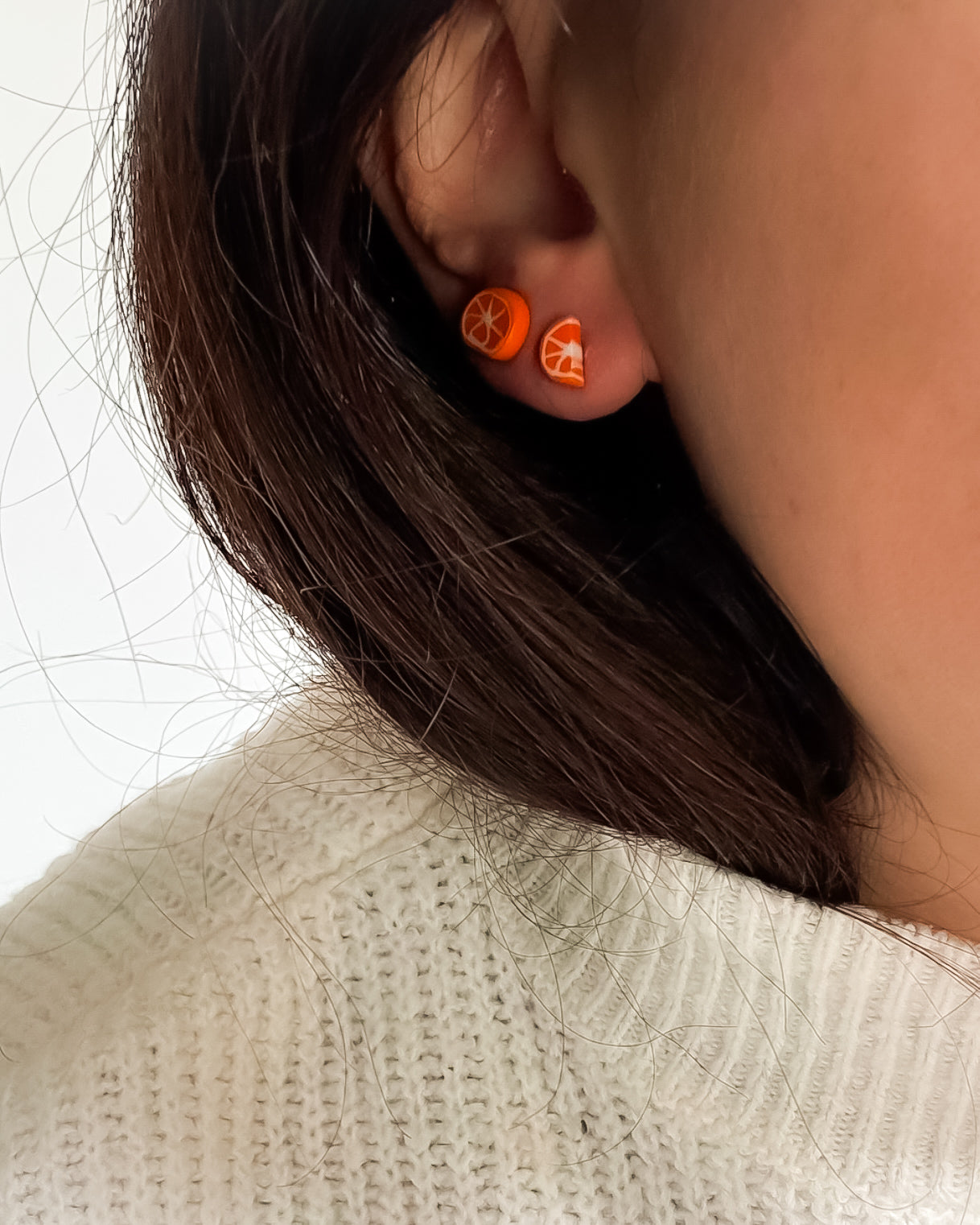 Boucles d’oreilles agrumes orange ou citron
