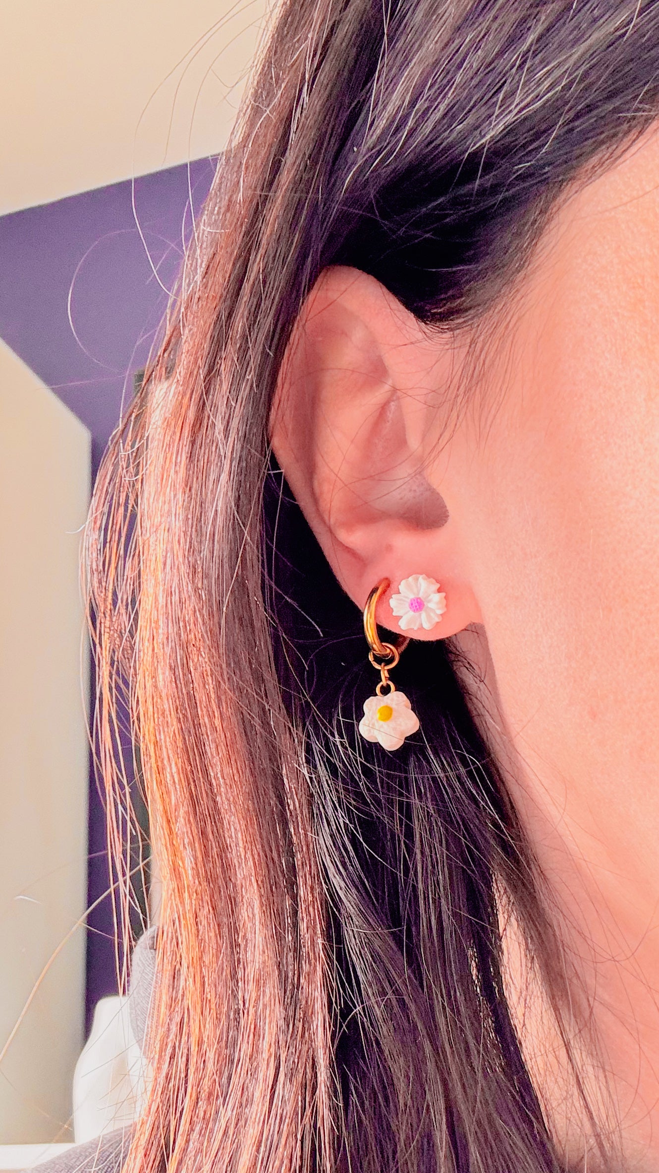 Boucles d’oreilles Fleur