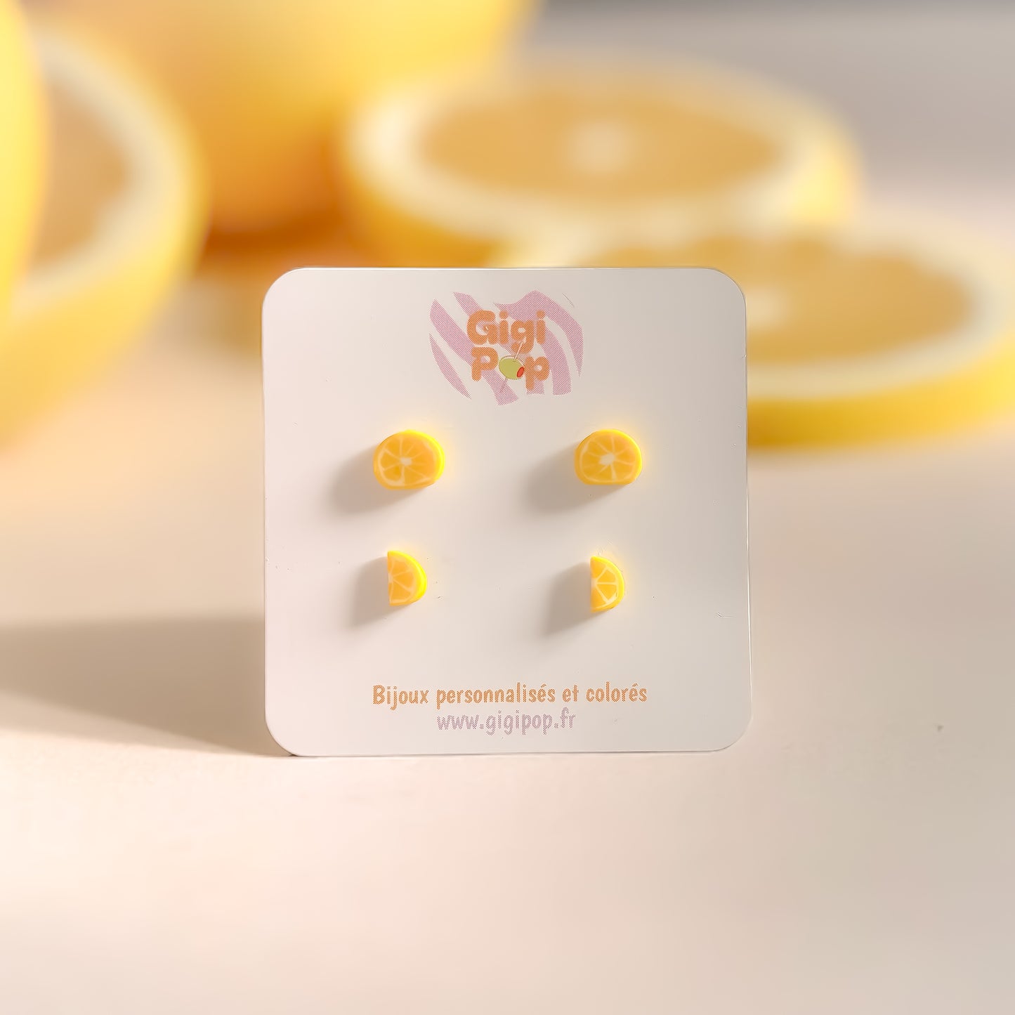 Boucles d’oreilles agrumes orange ou citron