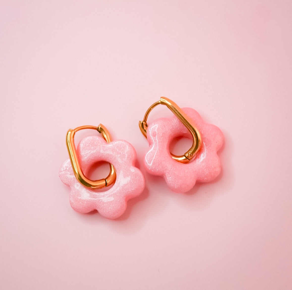 Boucles d'oreilles Pink Flower