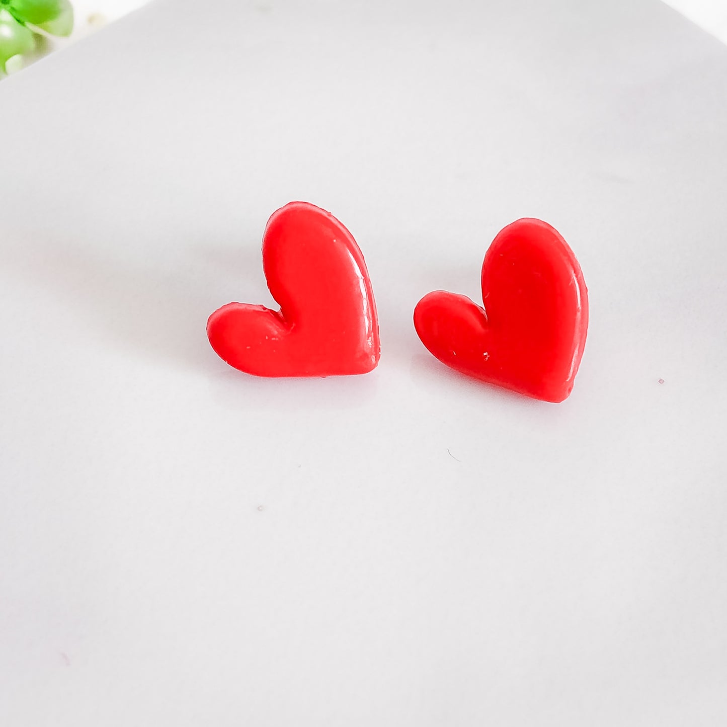 Boucles d'oreilles Coeurs Rouges