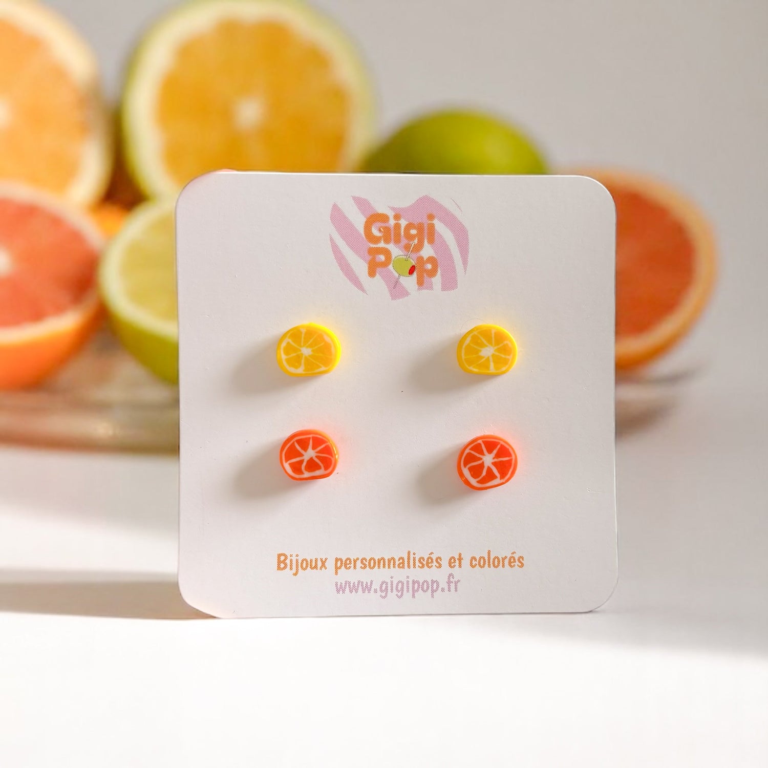 Gigi pop- boucles d'oreilles citron 