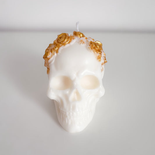 Bougie Crâne et Or