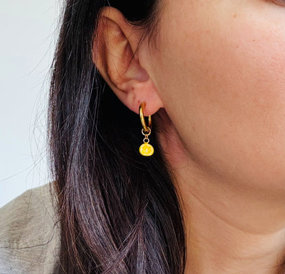 Boucles d’oreilles tranche de citron
