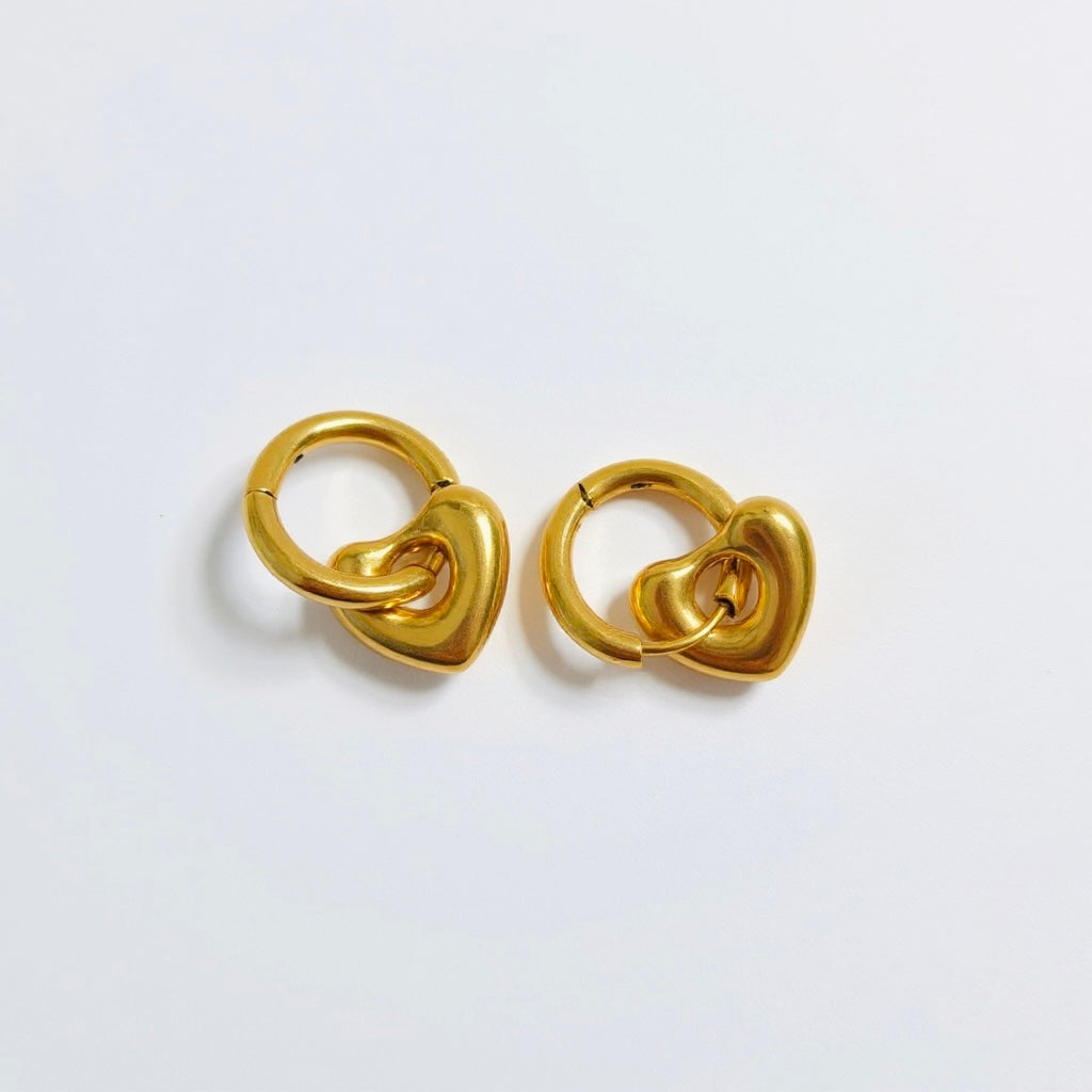 Boucles d’oreilles créoles Coeurs