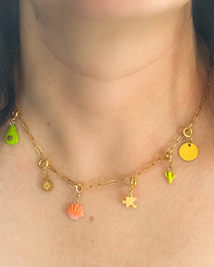 Collier doré Amalia S - charms personnalisables