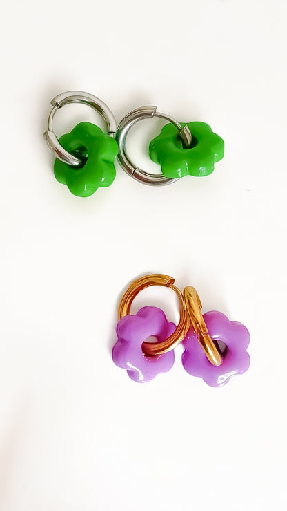 Boucles d'oreilles Fleurs Pop