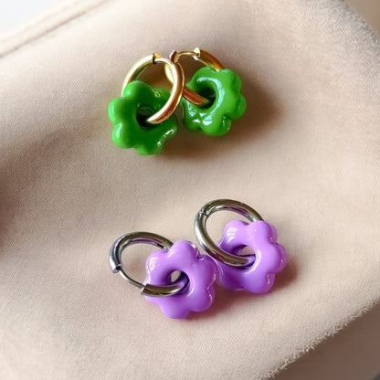 Boucles d'oreilles Fleurs Pop