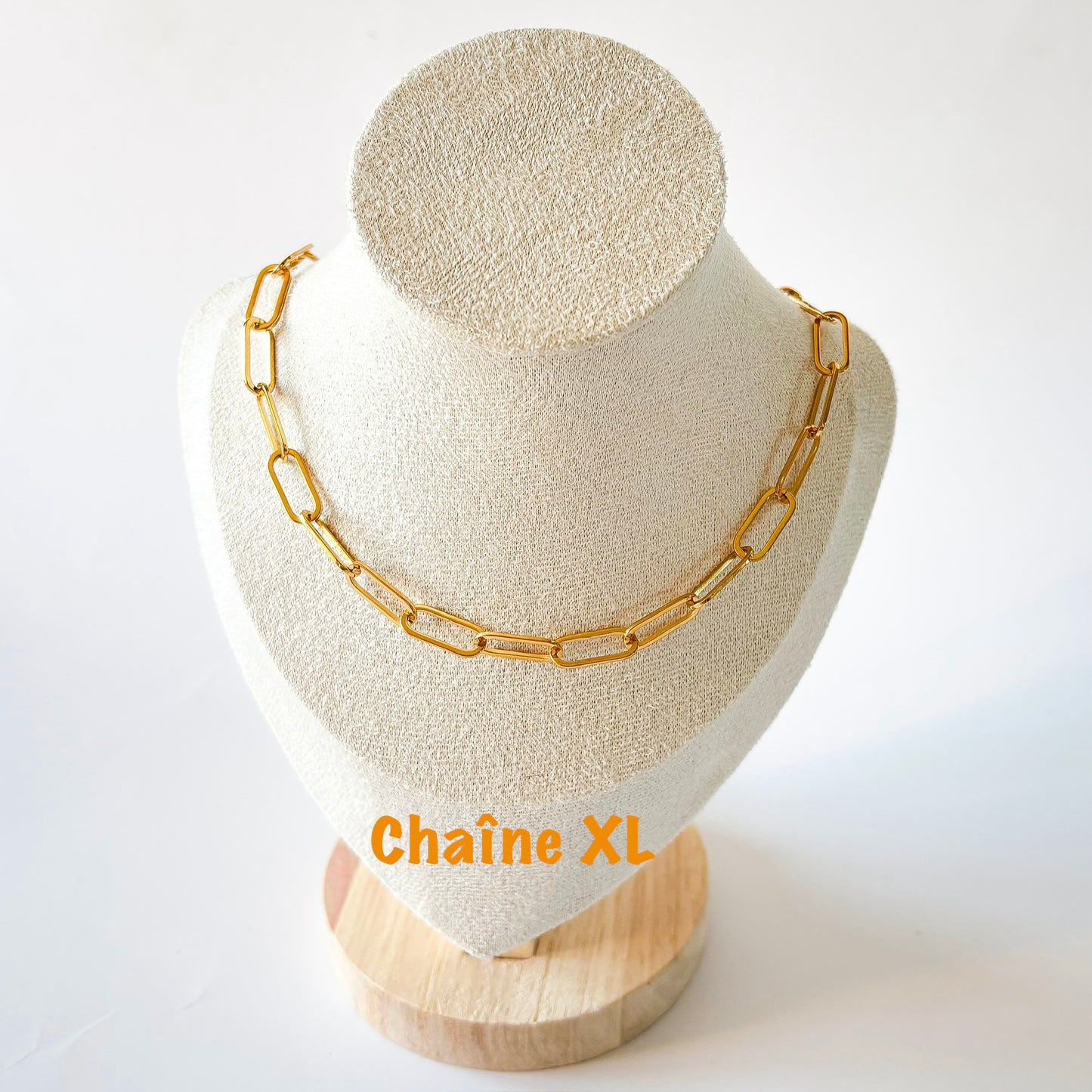 Chaîne personnalisable en acier inoxydable doré