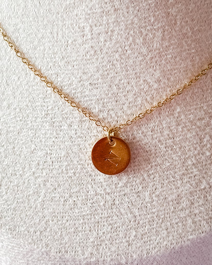 Collier médaille personnalisable – Médailles initiales gravées