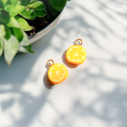 Boucles d’oreilles tranche de citron