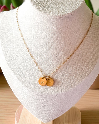 Collier médaille personnalisable – Médailles initiales gravées