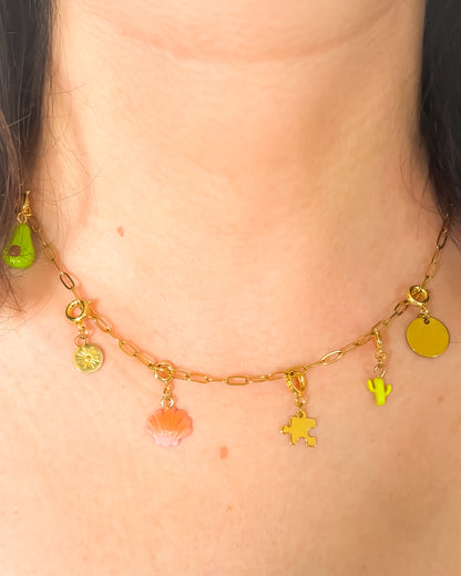 Collier doré Amalia S - charms personnalisables