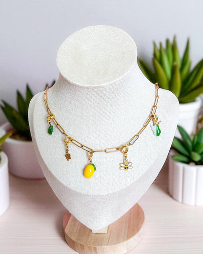 Collier doré Maria M - charms personnalisables