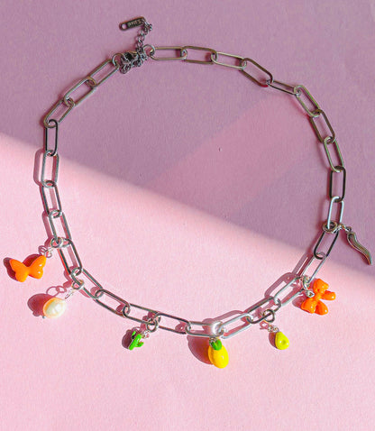 Collier Argenté Mafalda L - charms personnalisables