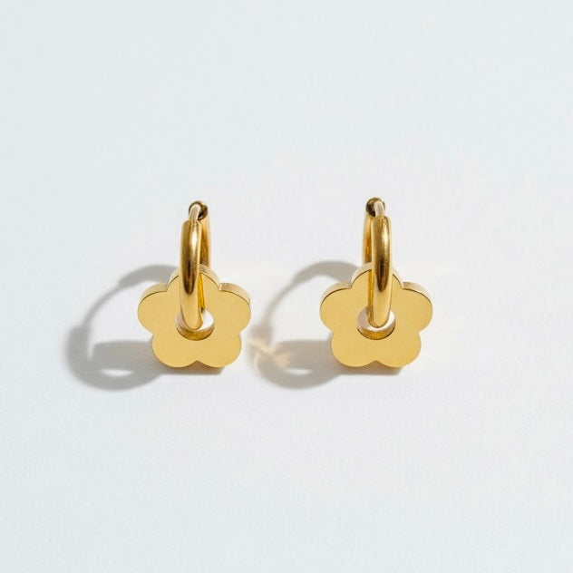 Boucles d’oreilles créoles Fleurs