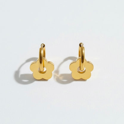 Boucles d’oreilles créoles Fleurs