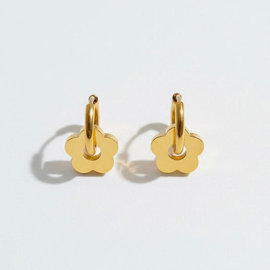 Boucles d’oreilles créoles Fleurs