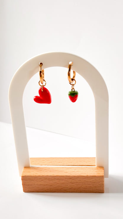 Boucles d'oreilles Fraise