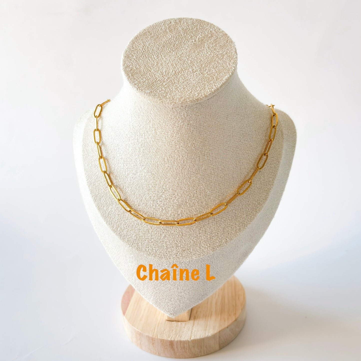 Chaîne personnalisable en acier inoxydable doré