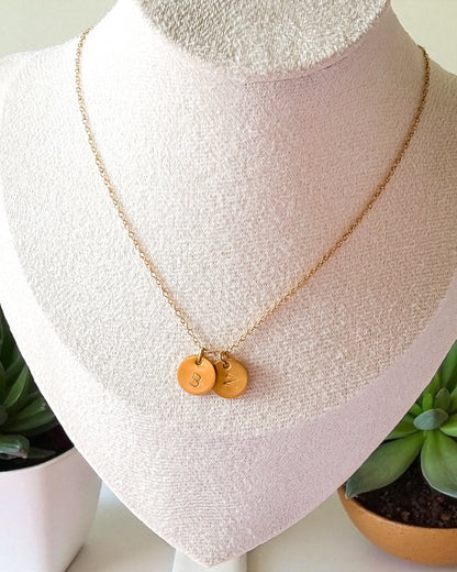 Collier médaille personnalisable – Médailles initiales gravées