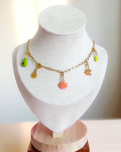 Collier doré Amalia S - charms personnalisables