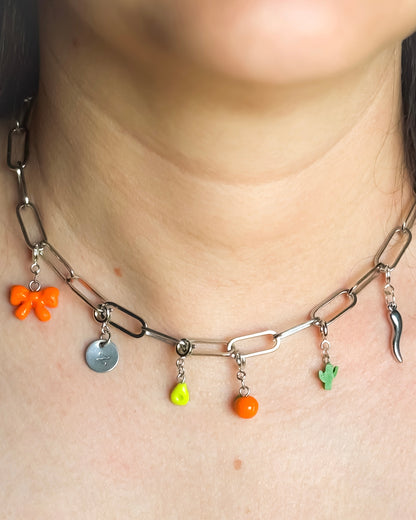 Collier Argenté Mafalda L - charms personnalisables