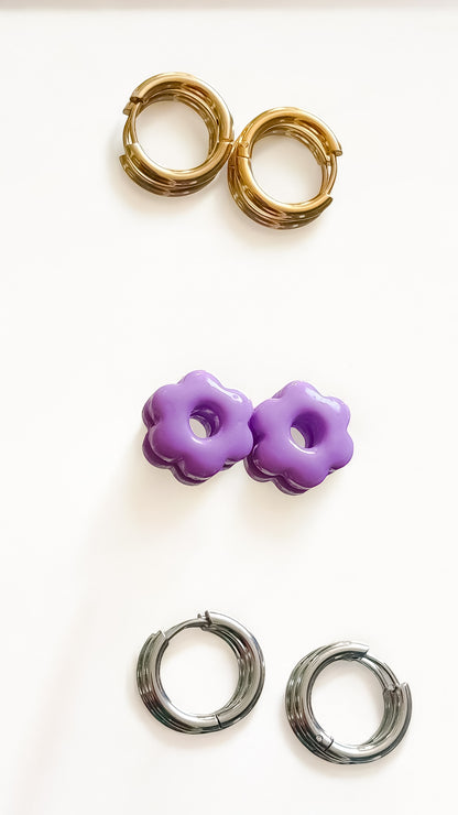 Boucles d'oreilles Fleurs Pop