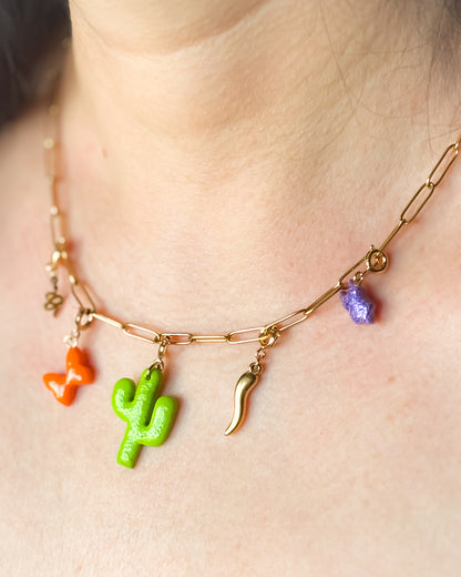 Collier doré Maria M - charms personnalisables