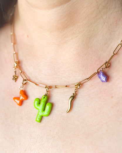 Collier doré Maria M - charms personnalisables