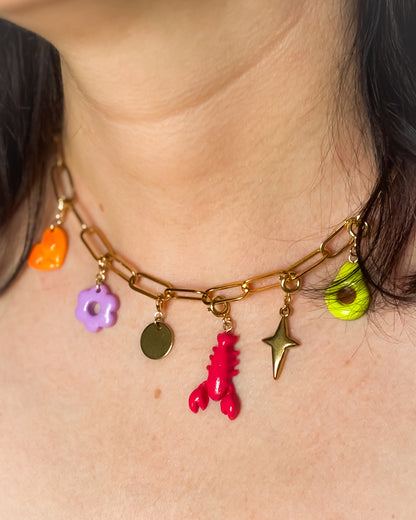 Collier Doré Mafalda L - charms personnalisables