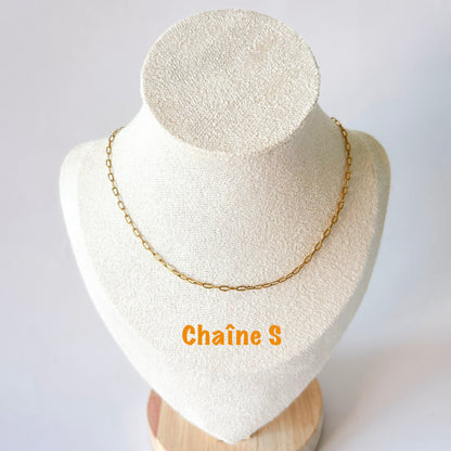 Chaîne personnalisable en acier inoxydable doré