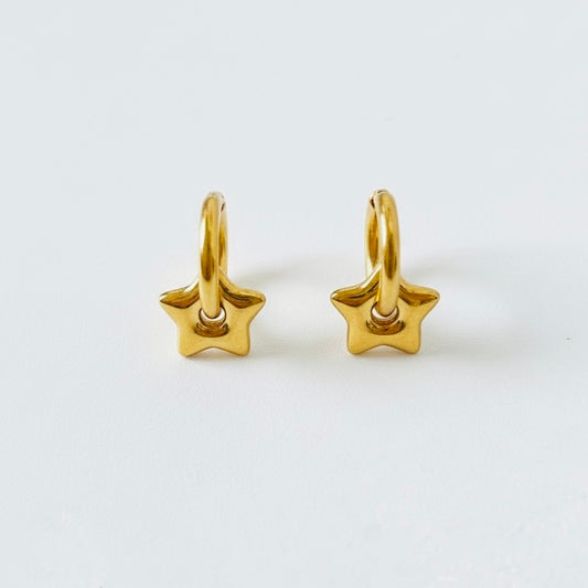 Boucles d’oreilles créoles étoiles