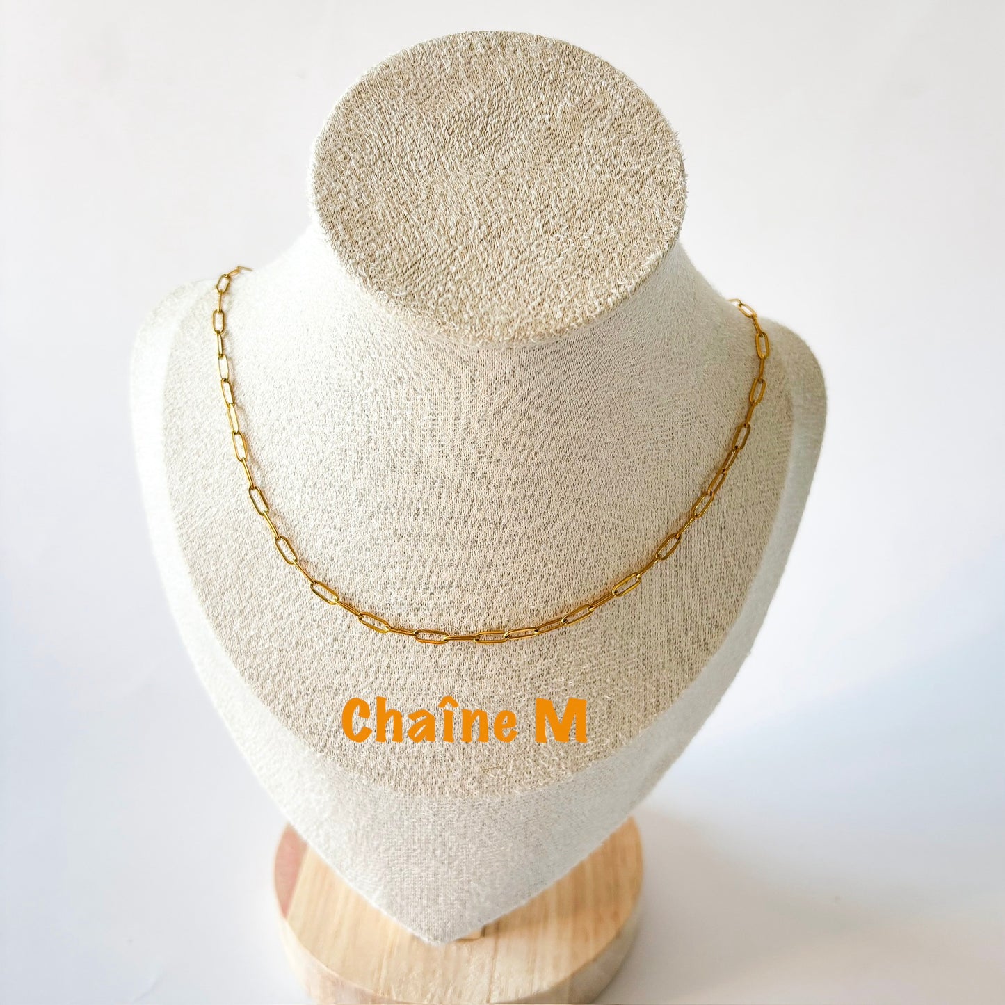 Chaîne personnalisable en acier inoxydable doré