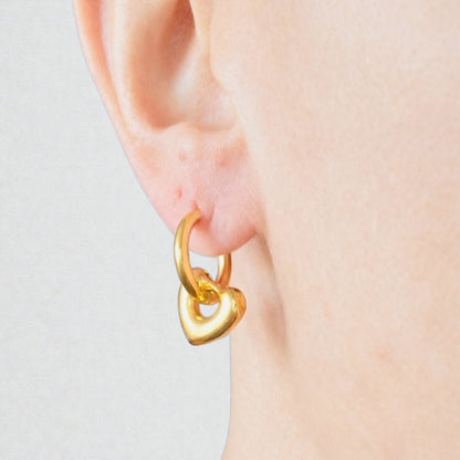 Boucles d’oreilles créoles Coeurs