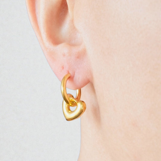Boucles d’oreilles créoles Coeurs