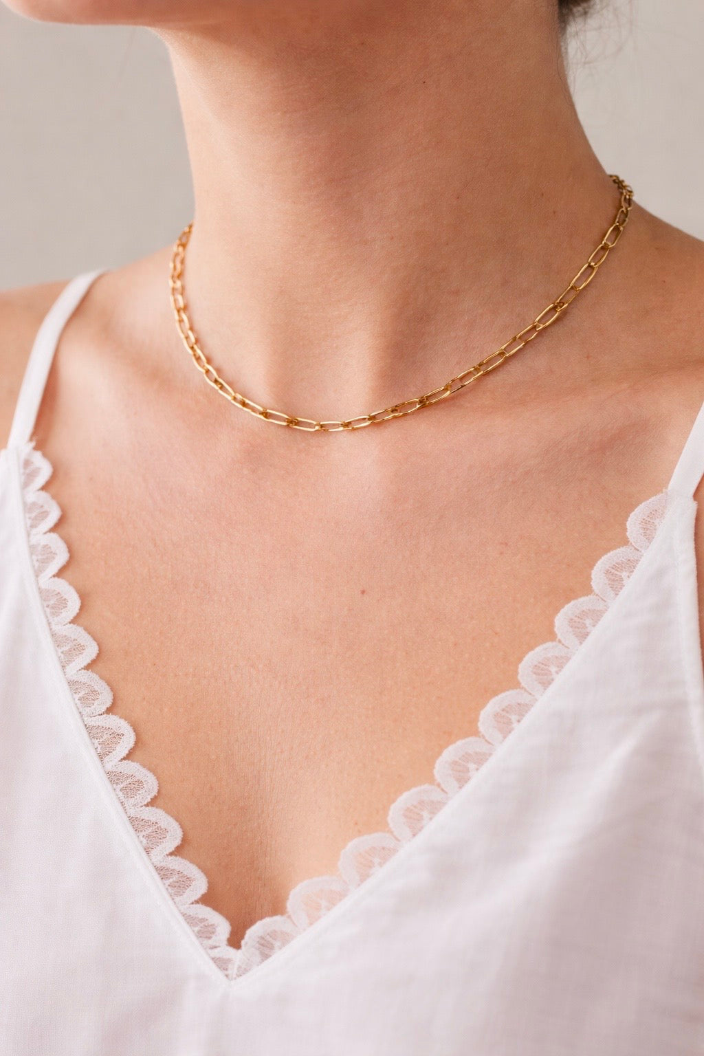 Chaîne personnalisable en acier inoxydable doré