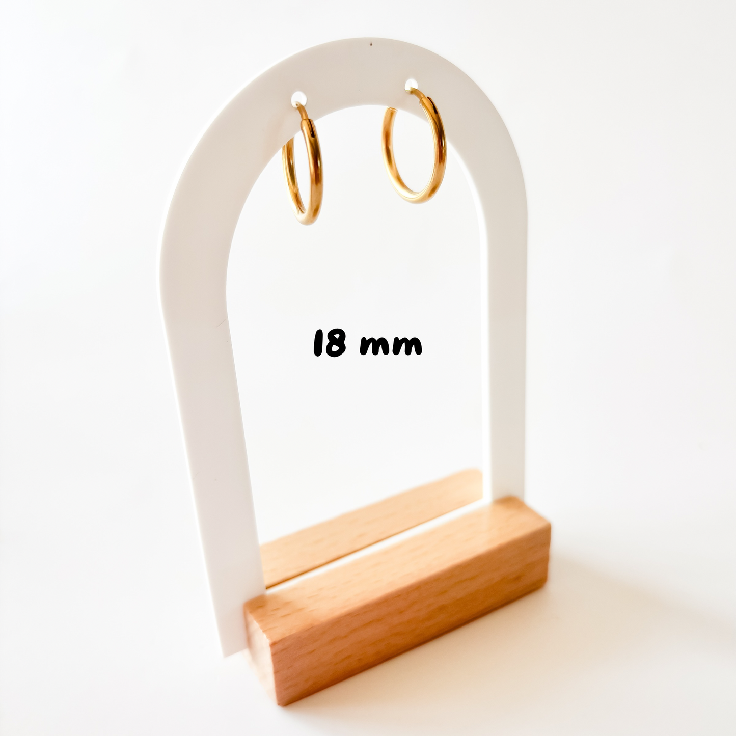 Créole personnalisable – Base en acier inoxydable pour charms interchangeables (12 à 21 mm)