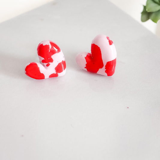 Boucles d'oreilles Coeur Terrazzo