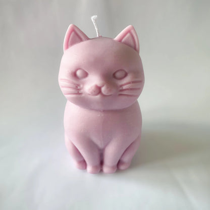 photo d'une bougie chat violette