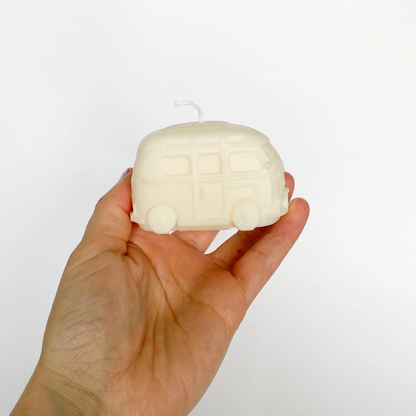 Photo d'une bougie van blanche