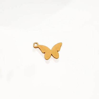 Photo d'un charm papillon en acier inoxydable plaquée or